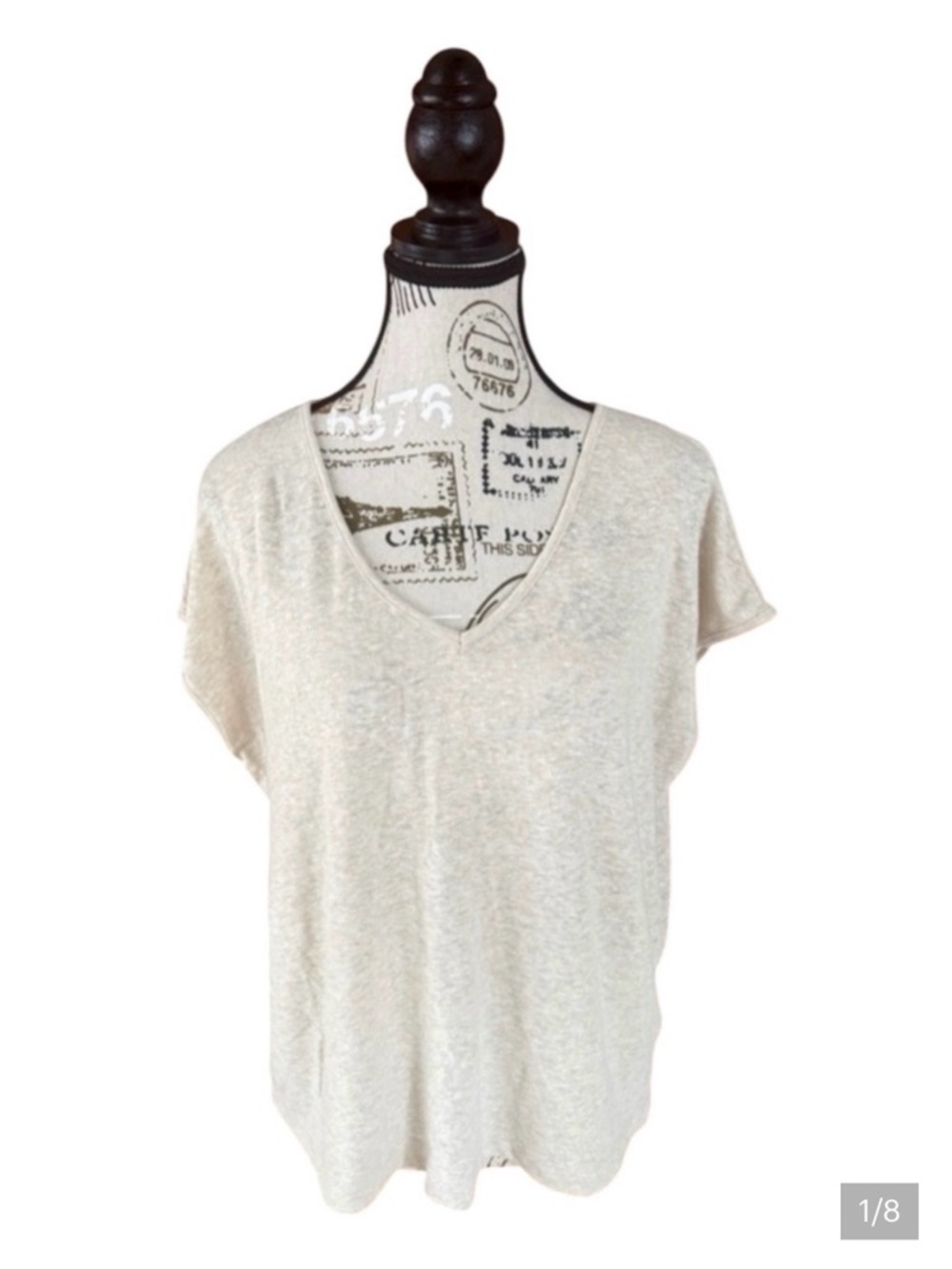 Bundle of 2 Banana Republic Factory Linen Blend Tee • Crew & V-Neck